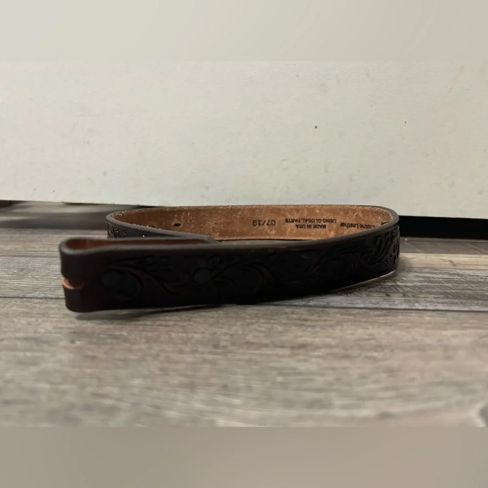 Youth Tony Lama Little Texas Brown Leather Belt size 20